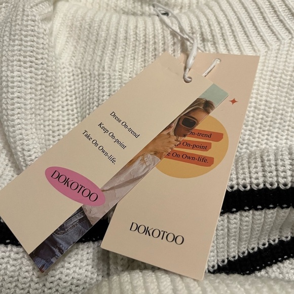 NWT Chic striped sweater vest size large - Picture 5 of 5